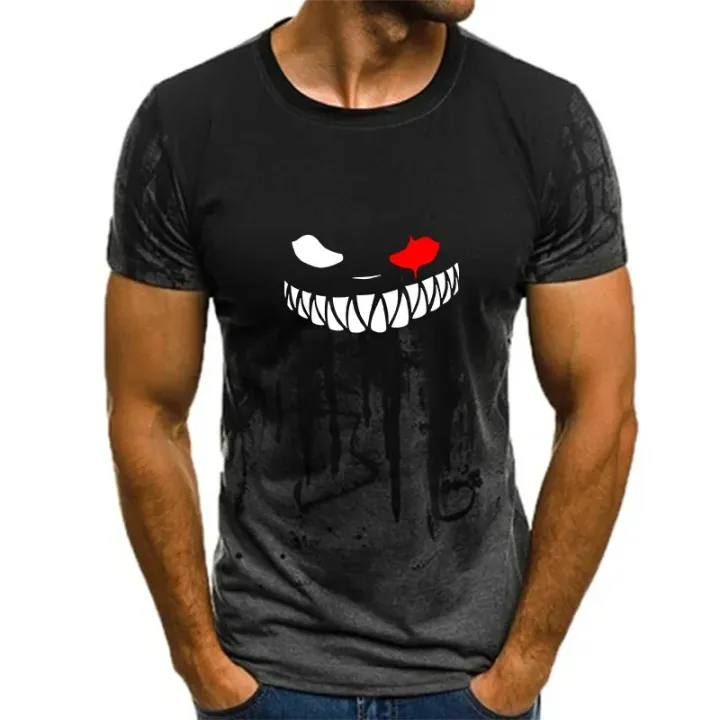 Men's%20Devil%20Smiling%20Face%20Printed%20Short%20Sleeved%20T-shirt,%20Casual%20Top,%20Summer%20Street%20Clothing,%20Fashion%20-%20Image%204