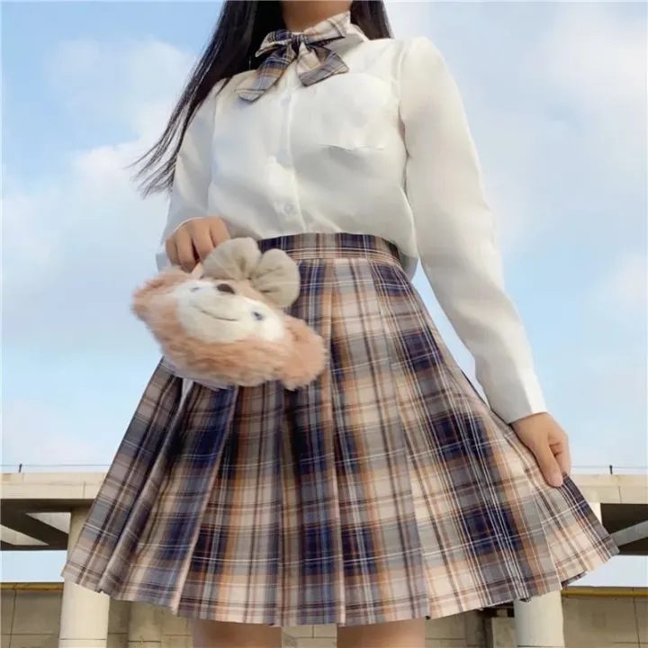 Summer%20JK%20Women%20Plaid%20Skirts%20Harajuku%20High%20Waisted%20Kawaii%20Pleated%20Skirt%20Japanese%20Style%20Ladies%20Sweet%20Plaid%20Mini%20Skirts%20Women%20y2k%20-%20Image%202