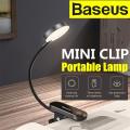 Baseus Mini Clip Lamp Comfort Reading USB Led Light Rechargeable On Desk Lamp Flexible Nightlight Warm Reading Lamp For Travel Bedroom Book.