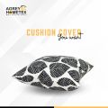 Cotton Cushion Cover, Black & White, (20"x20"), Only Cover, 1 Pcs. 