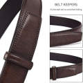 ZAYS 2-Pack Genuine Leather Belt Loop Keepers – Replacement Belt Holders for 35mm (1.38”) Wide Men’s & Women’s Belts. 