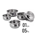 Stainless Steel Cooking hari With Lid/ Serving Bowl/ Mini Hari Set- Gas Chula & Induction Friendly: 750ml -1000 ml. 