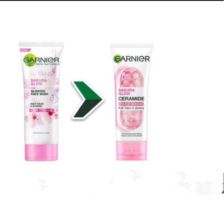 GARNIER%20SAKURA%20GLOW%20CERAMIDE%20FACE%20WASH%20-%20100ML%20-%20Image%202