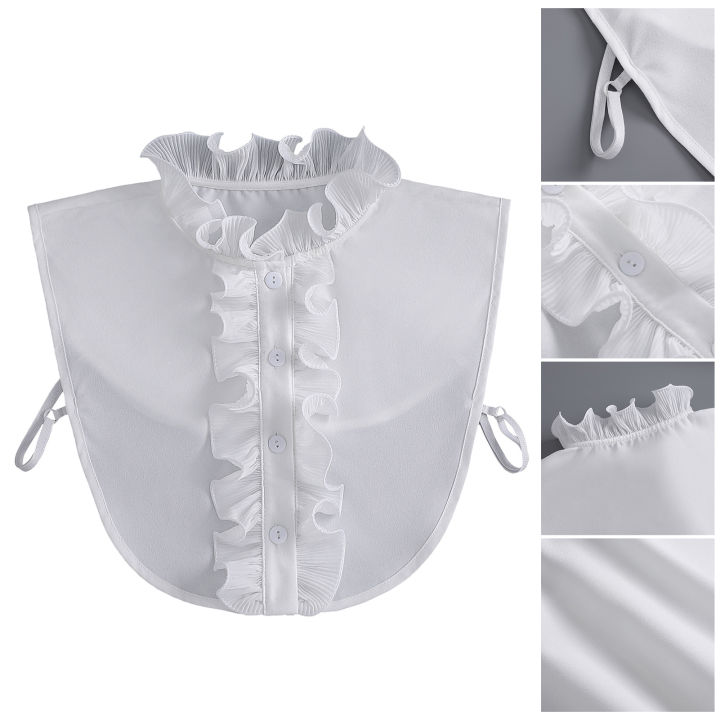 Fake%20Blouse%20Collar%20Shirring%20Pure%20Color%20Fake%20Blouse%20Collar%20-%20Image%203