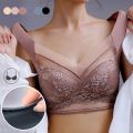 Women's Seamless Bra Fashion Push-Up Bra Without Steel Ring Underwear Push-Up Bra With Padded Top Black Underwear.