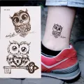 1 Sheet Makeup Cute Owl Tattoo Arm Body Art Waterproof Temporary Tattoo Stickers. 