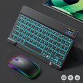 Custom ABS Slim RGB Backlit Wireless Keyboard & Mouse Combo | Rechargeable Bluetooth & 2.4GHz Dual Mode | Silent Keys | For Laptop, PC & Tablet.