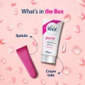 (50gm Soap Free) Veet Pure™ Hair Removal Cream 50g Normal Skin for Body & Legs, Freshest Smell with Organic Aelo Vera and Rose Extract, Dermatologically Tested Dermatologically Tested. 