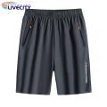 Short Pants Elastic Waistband Men Ice Silk Fitness Loose Shorts.