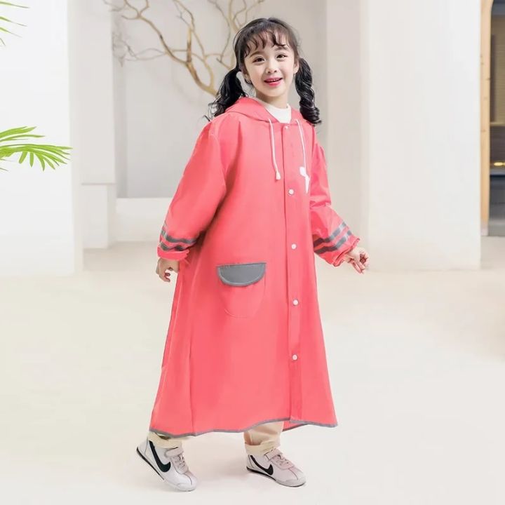 Korean%20Style%20Kid's%20Rain%20Poncho%20with%20Safety%20Reflective%20Stripes%20Students%20Waterproof%20Full-body%20Raincoat%20Reserved%20Backpack%20Space%20-%20Image%207
