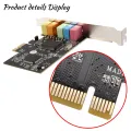 PCI-E X1 CMI8738 Chip 32/64 Bit Sound Card Stereo 5.1 Channel for P. 