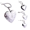 Photo Necklace Smooth Romantic Love Memorial Locket Necklace for Anniversary. 