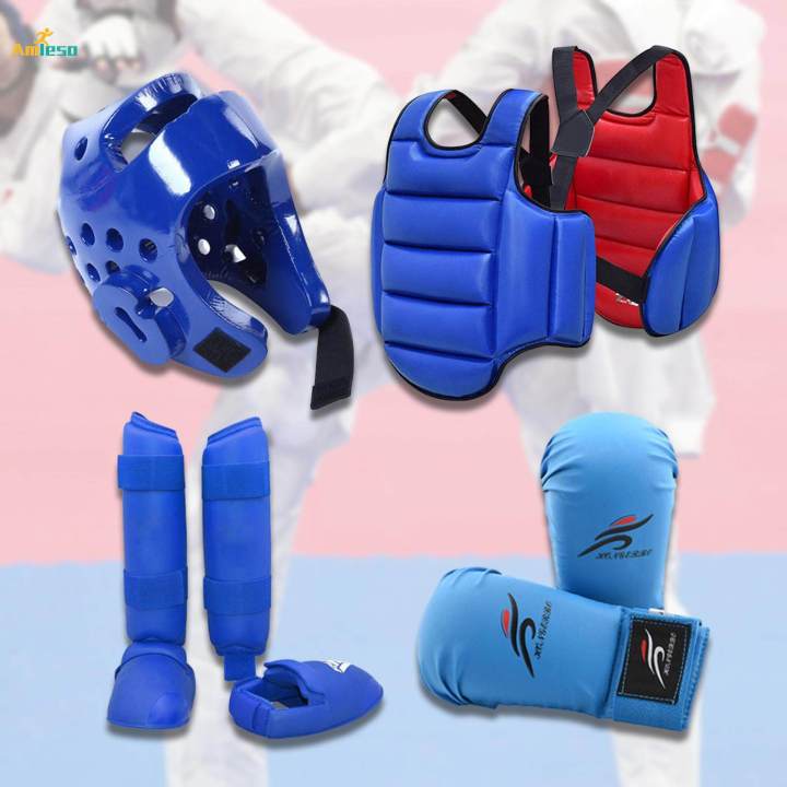 4%20Pieces%20Karate%20Sparring%20Gear%20Thickened%20Boxing%20Gloves%20Vest%20-%20Image%204