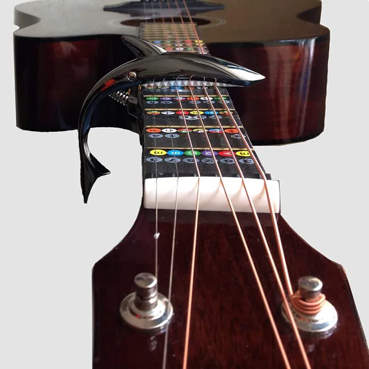 Shark%20Guitar%20Capo%20Zinc%20Alloy%20Capo%20with%20Pick%20,Silver%20-%20Image%205