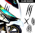 2 pcs monster claw scratches sticker for headlight -Red.