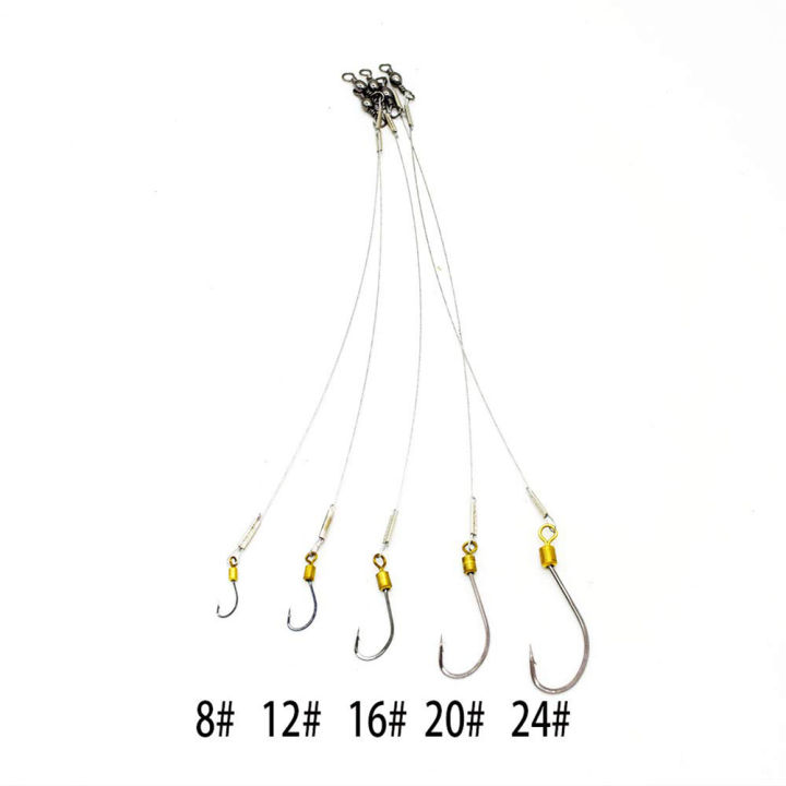 UAthleta%205Pcs%20Anti-Bite%20Stainless%20Steel%20Wire%20Leader%20Fishing%20Rigs%20Hooks%20Line%20Tackle%20Tool%20-%20Image%205