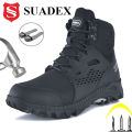 SUADEX S1 Safety Boots Men Work Shoes Anti-Smashing Steel Toe Work Safety Shoes Male Female Boots Anti-slippery EUR Size 37-48 BunnyGarden. 