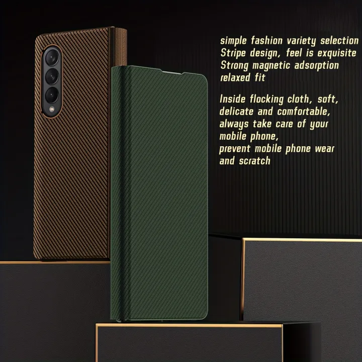 For%20Samsung%20Z%20Fold5%20Fold3%20Mobile%20Phone%20Case%20W23%20Folding%20Screen%20Flip%20Kevlar%20Carbon%20Fiber%20Pattern%20Protective%20Cover%20-%20Image%204