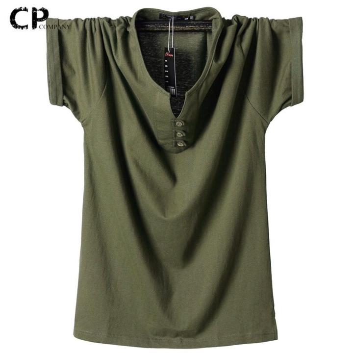 2022 Summer Black T-shirt Men 5XL 6XL 7XL 8XL Plus Size Men T Shirt Cotton Short Sleeve T Shirts Men V Neck Casual Solid Tee Top