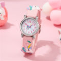 New Children's Watch Cute Unicorn Pattern Quartz Watch Colorful Plastic Belt Boys and Girls Watch watch.