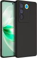 Vivo V27/V27 Pro Silicone Matte Flexible Soft Phone Case - Black - Phone Back Cover.