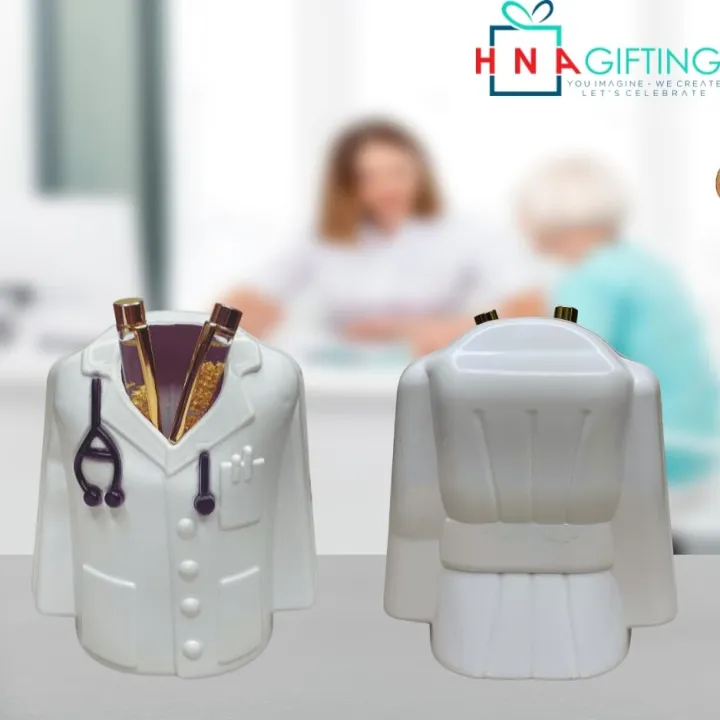 Doctor%20Coat%20Pen%20Pencil%20Holder%20Stand%20For%20Desk%20And%20Offices%20Tables%20(Plastic),%20Stationery,%20White%20-%20Image%205