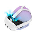 VR Face Pad Cover With Cooling Fan Comfortable VR Goggles Glasses Headband With RGB Light Compatible For Oculus Quest 3 VR Headset. 