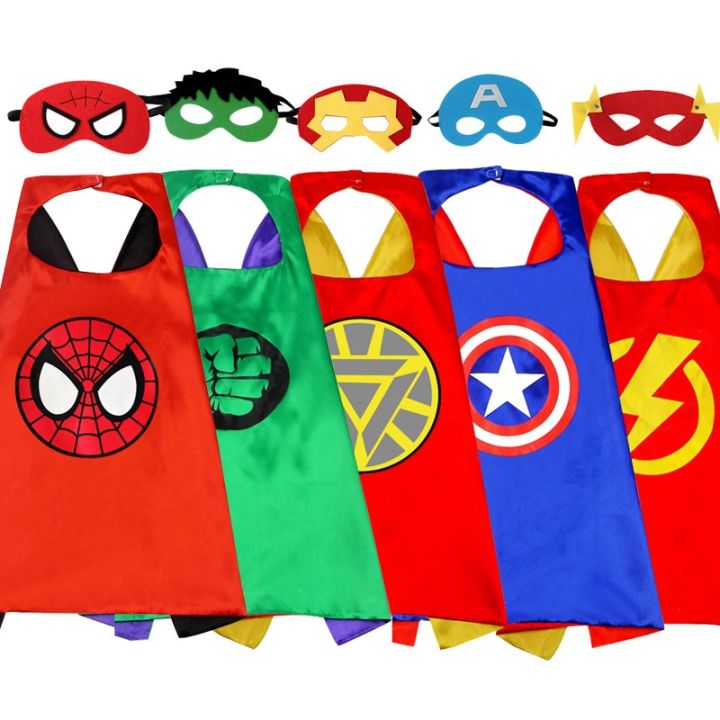 Cartoon%20Marvel%20The%20Avengers%20Cloak%20Toy%20Set%20Halloween%20Character%20Party%20Cosplay%20Costume%20Mask%20Cloak%20Kid%20Toys%20Captain%20America%20Mask%20Set%20-%20Image%202