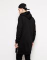 Streetwear Men's Long Black Hoodies Sweatshirts Feece extra long Hoody Side Zip Longline Hop elongated for men Hoodie.