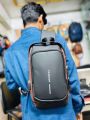 LazzoS -Men's Anti-theft Crossbody Multi-functional Sling Bag - AA121 Fashion Travel Crossbody Bag Messenger Bag USB Fashion BagPack For Bikers. 