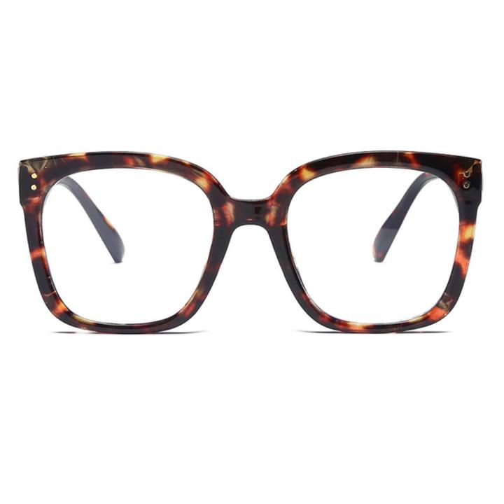 【beauty code store】Oversized square eyeglasses frames for women men anti light optical computer eyewear