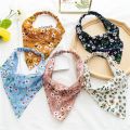 2023 Chiffon Printing Flower Bandana Hair Scarf Headband for Women Vintage Long Ribbon Scrunchie Beach Bandanas Hair Accessories. 