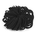 50Pcs/set Black Elastic Hair Bands Hair Ties -for Thick and Curly No Metal Hair Items for Women Hair Accessories Rubber Band. 