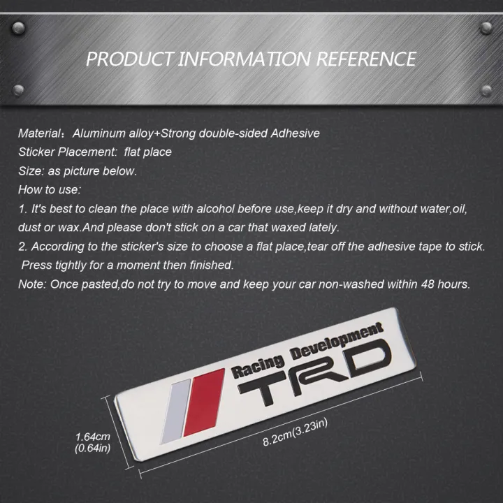 1Pc%20Personalized%20For%20Toyota%20Camry%20HighLander%20Prado%20Levin%20Vios%20Sienna%20%20Wish%20Altis%20Chr%20Hilux%20Yaris%20Car%20Sticker%20Emblem%20Auto%20Badge%20Decal%20For%20TRD%20Logo%20Body%20Sticker%20Tail%20Sticker%20Car%20Sticker%20Accessories%20-%20Image%203