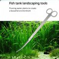 Water Grass Scissors Set Four Pieces Fish Tank Cleaning Tool Stainless Steel Wave Clippers Straight Shears Tweezers Sandscraper.