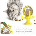 【NORMA Funny Pet Cat Turntable Toy 360 Rotating Windmill Interactive Training Teasing Puzzle Exercise Play Game Feeding Leakage Device.