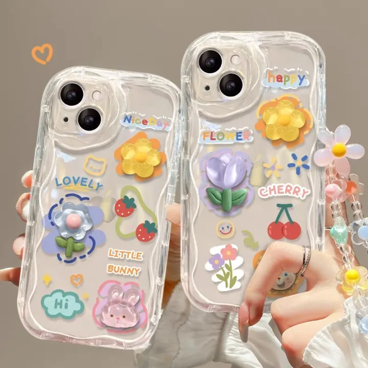 Korean%203D%20Rabbit%20Phone%20Chain%20Lanyard%20Clear%20Soft%20Case%20For%20Iphone%206%206S%207%208%20Plus%20X%20XS%20Max%20XR%2011%2015%20Pro%20Max%2012%2013%20Mini%20Cartoon%20Phone%20Case%20Shockproof%20TPU%20Silicone%20Back%20Cover%20-%20Image%202