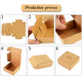 6pcs/lot Various Sizes Kraft Paper Box Brown Cardboard Handmade Soap Box White Kraft Paper Box Black Packaging Jewelry Box. 