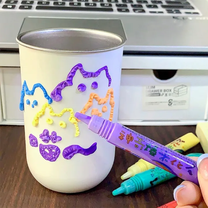 6Pcs%203D%20Printing%20Bubble%20Pen%20DIY%20Ink%20Puffy%20Paint%20Pens%20Like%20Popcorn%20Pens%20Greeting%20Birthday%20Cards%20Handmade%20Kids%20Gifts%20-%20Image%203