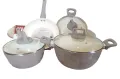 Kiam 7 Piece Ceramic Coating Granite Non Stick Cookware Set (Induction Bottom).