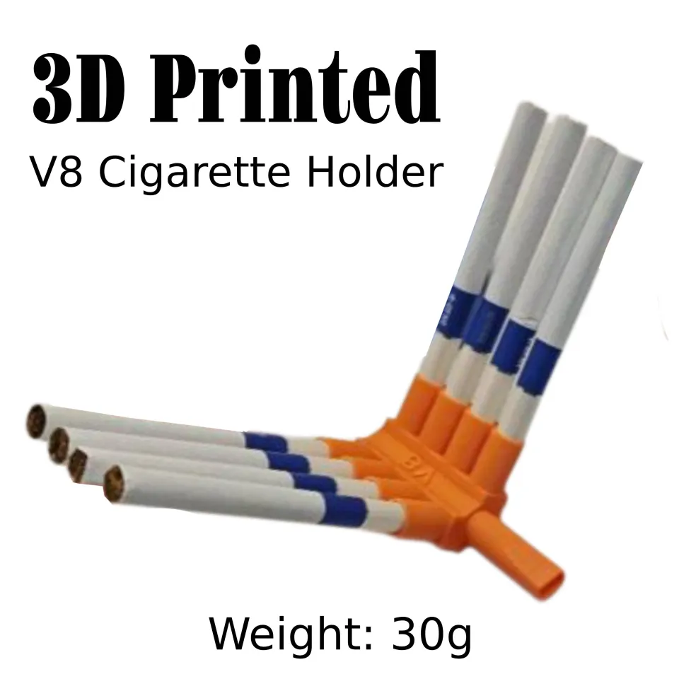 V8 Engine Style Eight Stick Cigarette Holder 3D Printed Smoker Auxiliary  Funny Prank Interesting Toy Life Accelerator Accessories