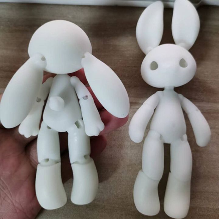New%2014.5cm%20Height%203D%20Printed%20Resin%20Rabbit%20Doll%20Pet%20Multi%20Joint%20Movable%201/12%20Bjd%20Girl%20Dress%20Up%20Toy%20-%20Image%204