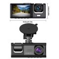 Dash Cam Front and Rear Inside 3 Cameras 1080P+720P+480p. 