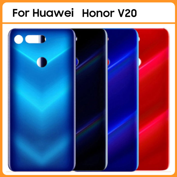 For Honor V20 Back Housing For Huawei Honor View 20 V20 PCT-L29 Battery Back Cover Rear Door Housing Case Panel Adhesive