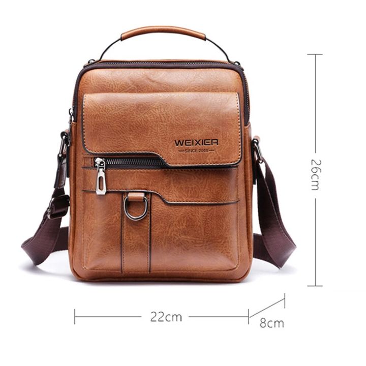 Vintage%20PU%20Crossbody%20Bags%20Mens%20Leather%20Mobile%20Phone%20Pouch%20Multi-pocket%20Men%20Shoulder%20Bag%20Solid%20Waterproof%20for%20Travel%20Business%20-%20Image%206