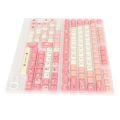 Keycap Set, 135 Keys PBT Mechanical Keyboard Keycaps Cream Strawberry Pattern for 87 Mechanical Keyboard for 108 Mechanical Keyboard. 