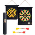 Magnetic Dart Board, 15" Double-Sided Magnetic Dart Game Set with 6 Darts Flights Safe Indoor & Outdoor Games Toy Gift for Kids and Adults. 