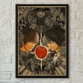 Classic Anime Death Retro Poster Aesthetic Prints Ryuk/Light/L·Lawliet Painting Manga Vintage Home Room Club Art Wall Decor. 