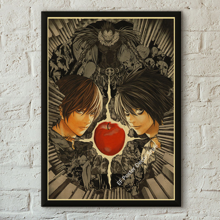 Classic%20Anime%20Death%20Retro%20Poster%20Aesthetic%20Prints%20Ryuk/Light/L%C2%B7Lawliet%20Painting%20Manga%20Vintage%20Home%20Room%20Club%20Art%20Wall%20Decor%20-%20Image%205