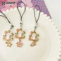 Star Moon Cat Phone Rope Keychain Women Phone Pendant Cartoon Charms Chain For Keys Bags Accessories Ins Korea Handmade DIY Case.